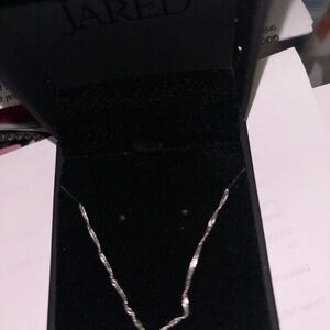 Jared’s Singapore 14k white gold necklace